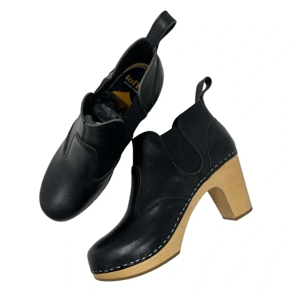 Swedish Hasbeens Chelsea Bootie Black Leather Heeled Ankle Boot Women’s EU 40 - Picture 11 of 11